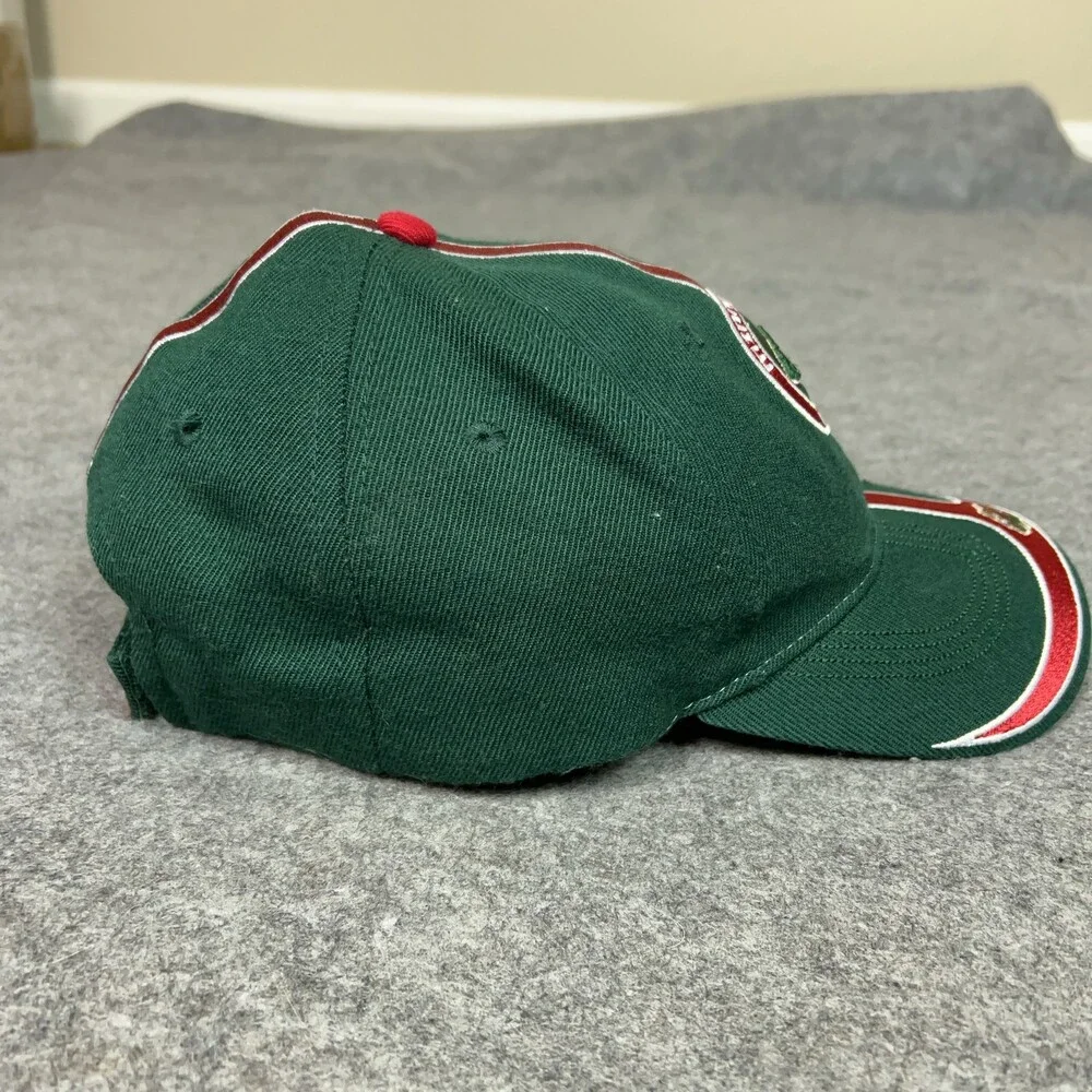 Minnesota Wild Hat Cap Strap Back Green Red NHL Hockey One Size‎ Drew Pearson